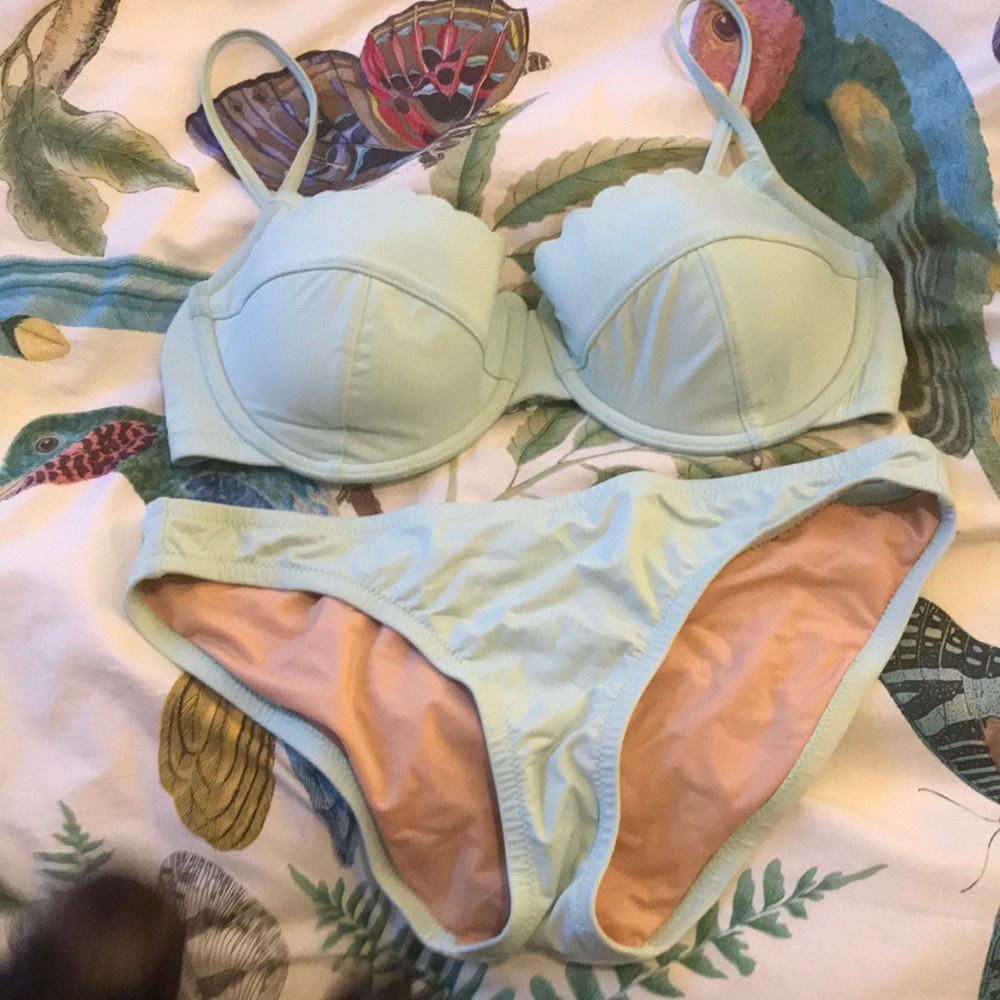 Jcrew Seafoam Green Bikini